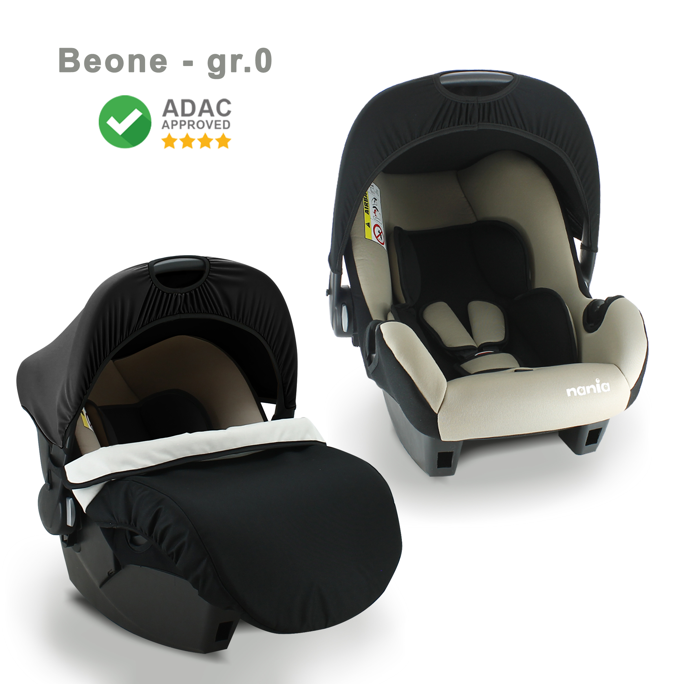 Poussette combinée siège auto BEONE Nania Grp 0+ 0-13kg